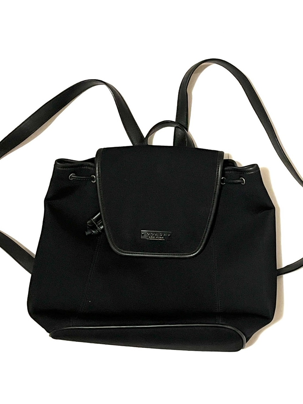Coach Black neoprene Drawstring Flap Backpack